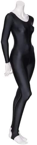 Girls Shiny Stirrup Dance Fancy Dress Gymnastics Long Sleeve Unitard Catsuit