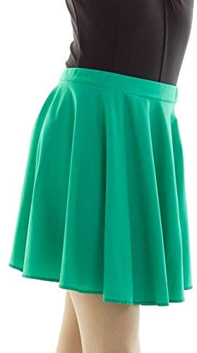 Girls Short Circular Ballet Skirt Costume Shiny Nylon