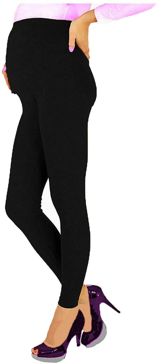 WOMENS MATERNITY LEGGINGS - OVER BUMP