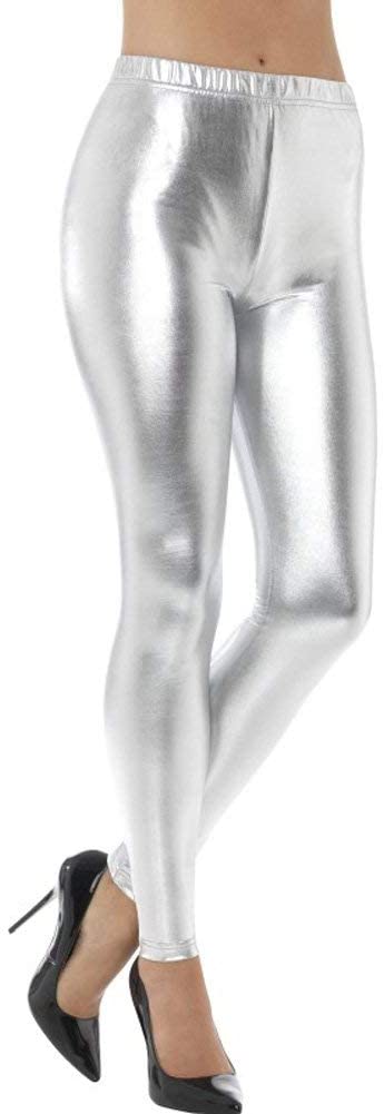 Glamorous Petite WAISTED DISCO PANT - Leggings - Trousers -  pewter/silver-coloured 