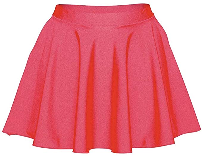 Girls Short Circular Ballet Skirt Costume Shiny Nylon